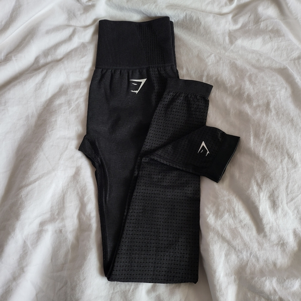 Gymshark Vital Seamless 2.0 Leggings Black Marl Size S